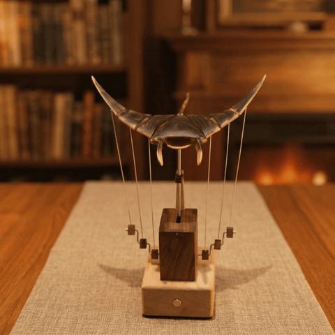 Riyumyi Handcrafted Wooden Manta Ray Automaton