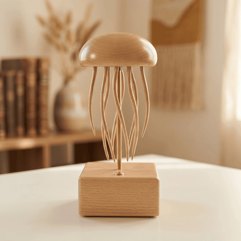 Riyumyi Handcrafted Wooden Jellyfish Automaton