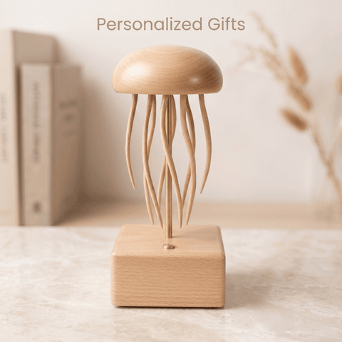 Riyumyi Handcrafted Wooden Jellyfish Automaton