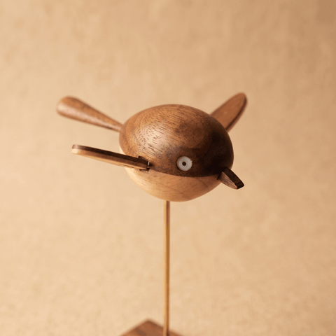 Riyumyi Handcrafted Walnut Bird Automaton
