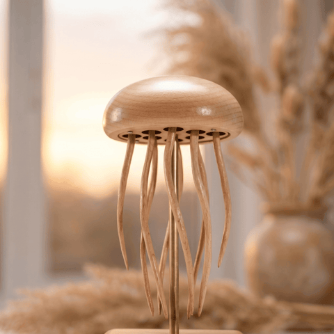 Riyumyi Handcrafted Wooden Jellyfish Automaton