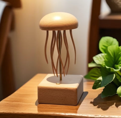 Riyumyi Handcrafted Wooden Jellyfish Automaton